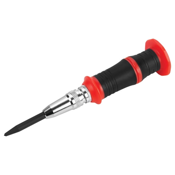 Performance Tool W7550 Automatic Center Punch HD - Precise and Durable Tool for Marking and Punching Materials, Black