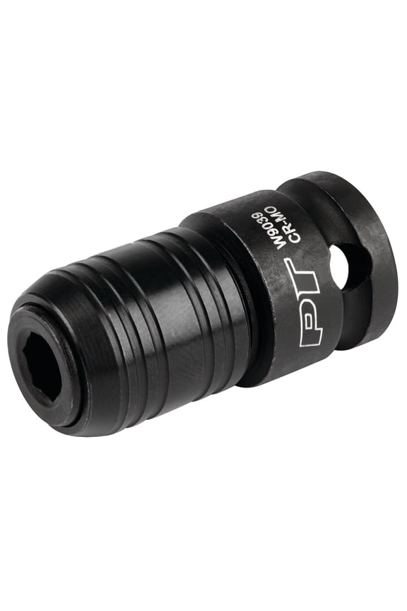 W9039 Heavy-Duty Chrome Molybdenum Steel 3/8-Inch Square Drive to 1/4-Inch Hex Bit Adapter with Quick Change Collar for Impact Tools