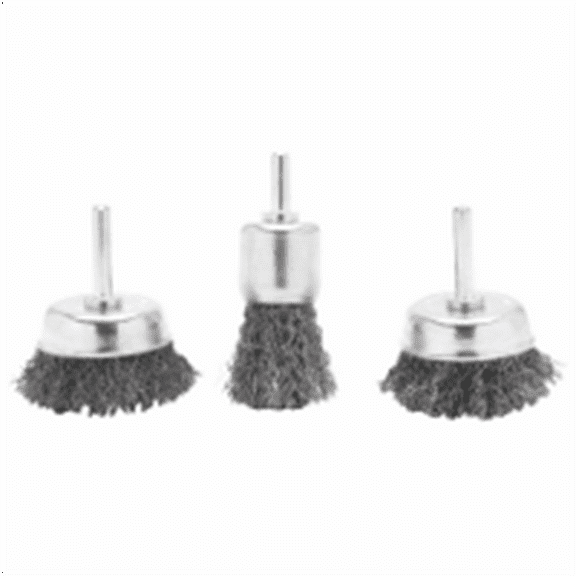 Wilmar Corp. Performance Tool Rotary Wire Brush Set Automotive Specialty Parts, 3 Piece