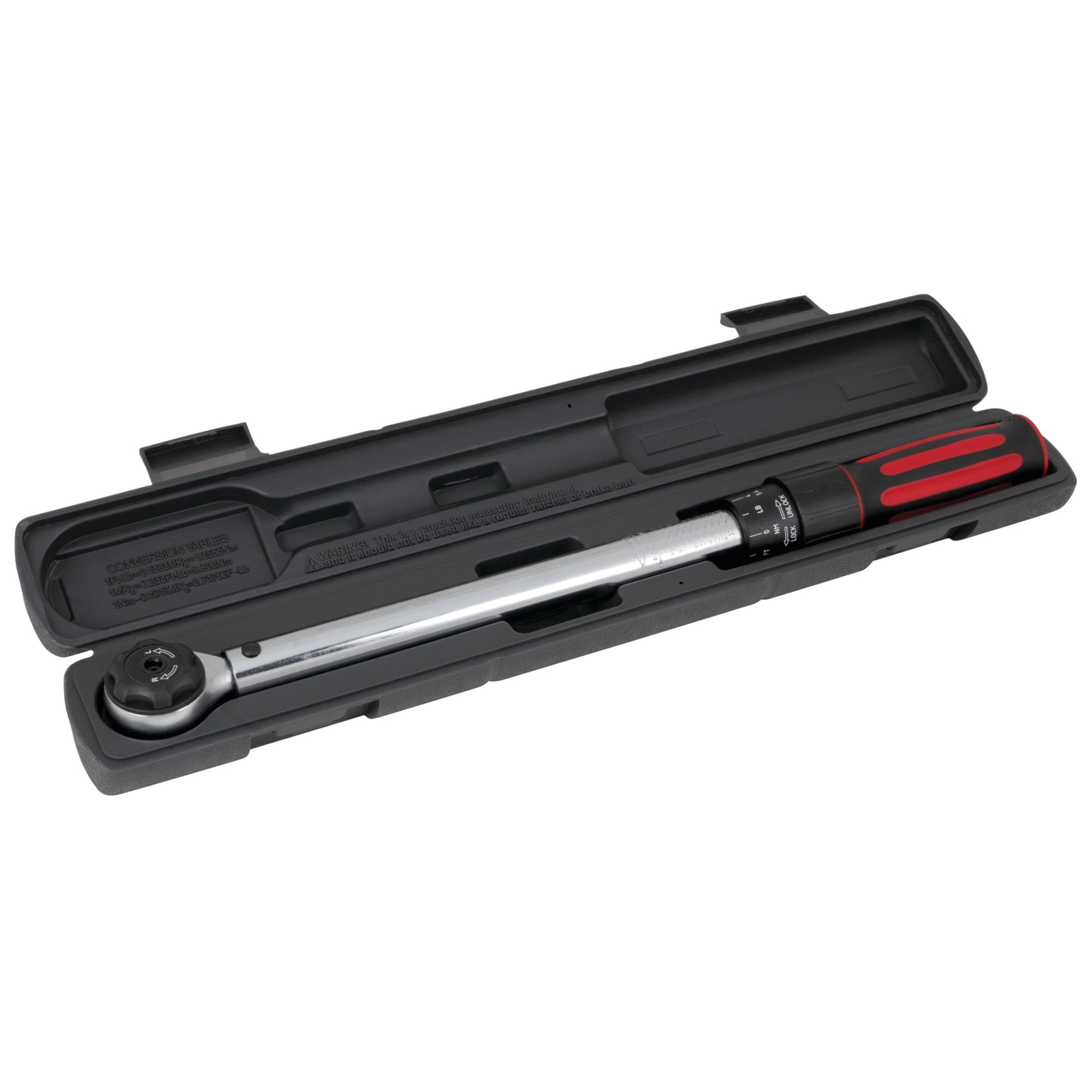 Performance Tool M198 3/8-Inch Drive Click Torque Wrench With Patented Torque Adjusting Locking Collar (10 to 100 ft/lb)