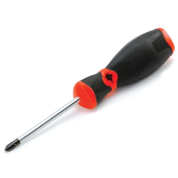 Performance Tool W30961 Phillips #1 x 3-Inch Screwdriver with Molded Handle, Black/Red