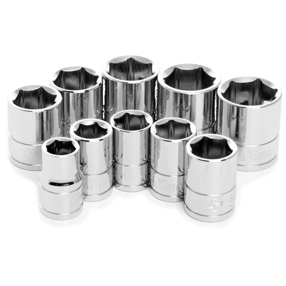 Performance Tool W38202 Drive MET Socket Set, 3/8-Inch, 10-Piece