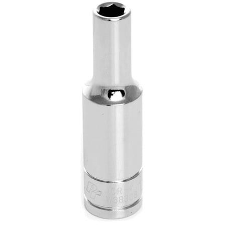 Chrome Socket, 3/8"" Drive, 1/4"", 6 Point, Deep