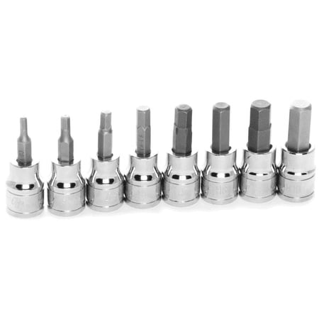 Performance Tool W38890 3-to-10mm 3/8-Drive Metric Hex Bit Socket Set, 8-Piece
