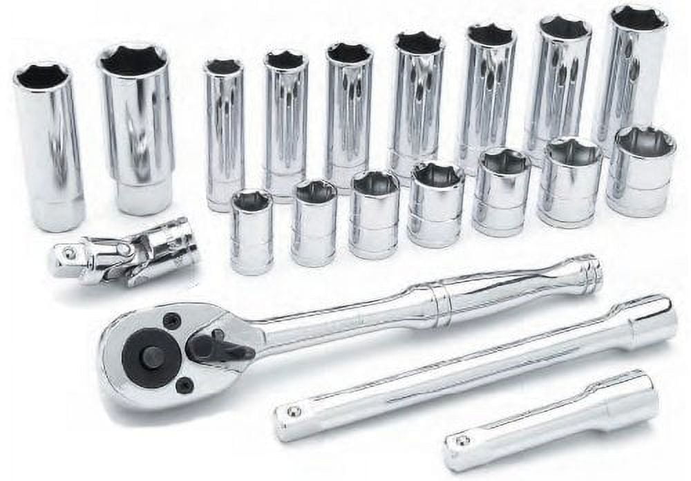 Performance Tool W38911 3/8-Inch Drive SAE Socket Set, 20-Piece, 1-Pack