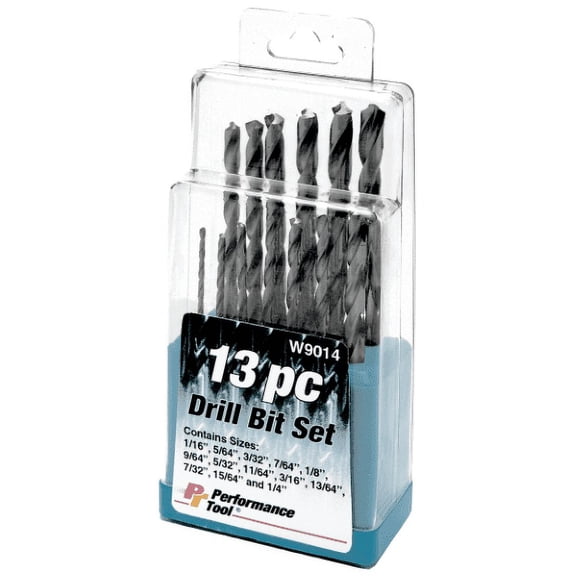 Performance Tool W9014 13Pc Hss Drill Bit Set W/Case