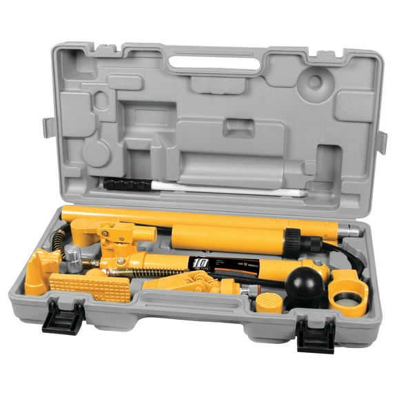 Performance Tool W1651 10-Ton Hydraulic Collision Repair Kit for Vehicle Service Professionals, Yellow