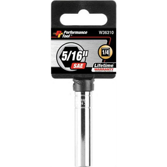 Wilmar W36310 1/4" Drive 6-Point Socket, 5/16"