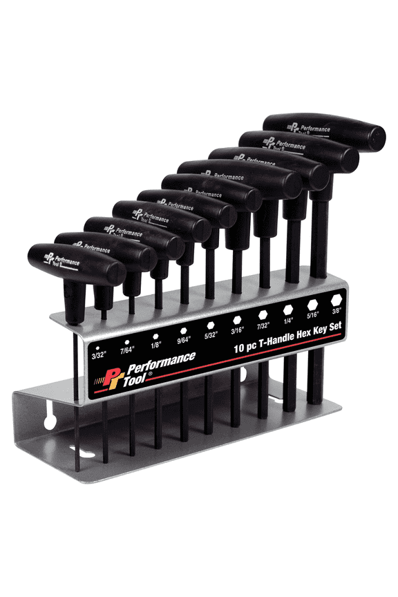 Wilmar W80274 10 Piece SAE T-Handle Hex Key Set