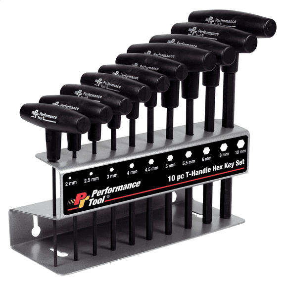 Wilmar W80275 10 Piece Metric T-Handle Hex Key Set