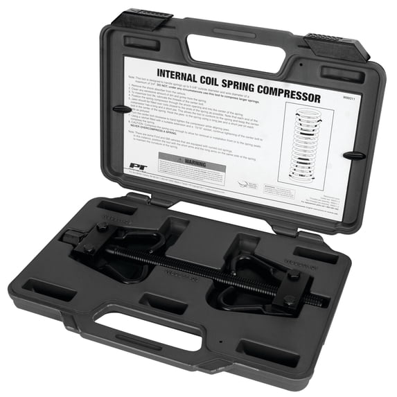 Performance Tool W89311 Coil Spring Compressor for Vehicle Maintenance and Repair with Tempered Chrome Steel Jaws in Blow Molded Storage Case 12-in Rod