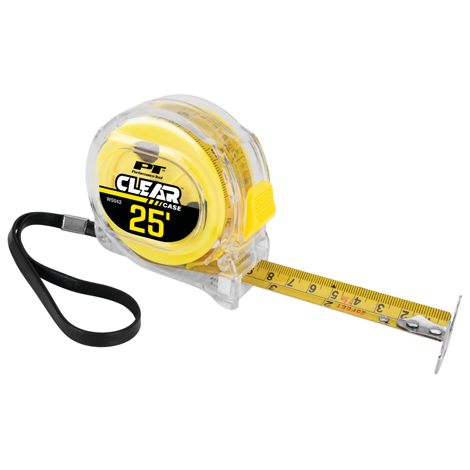 Performance Tool W5042 25'/7.5 M Clear Tape Measure