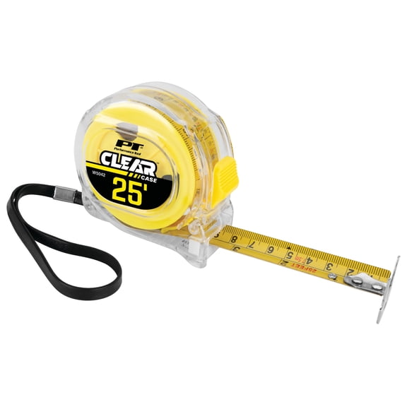Performance Tool W5042 25'/7.5 M Clear Tape Measure