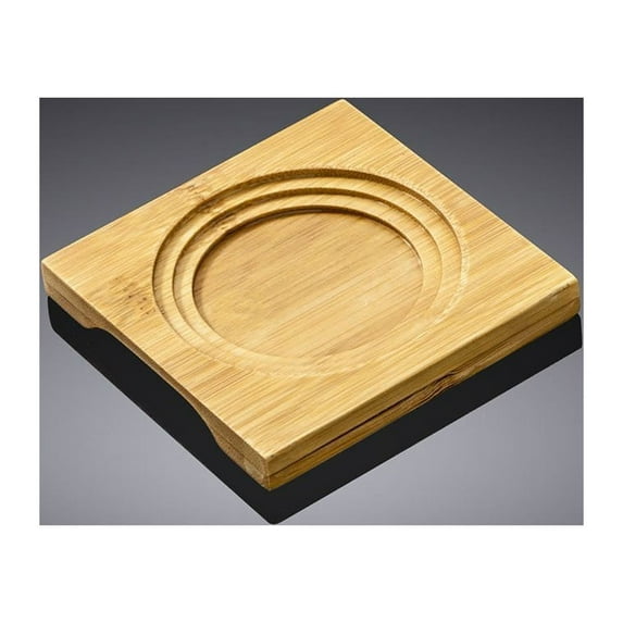 Wilmax Dish-Holding Square Bamboo Tray 4 Inch x 4 Inch, 1 Each