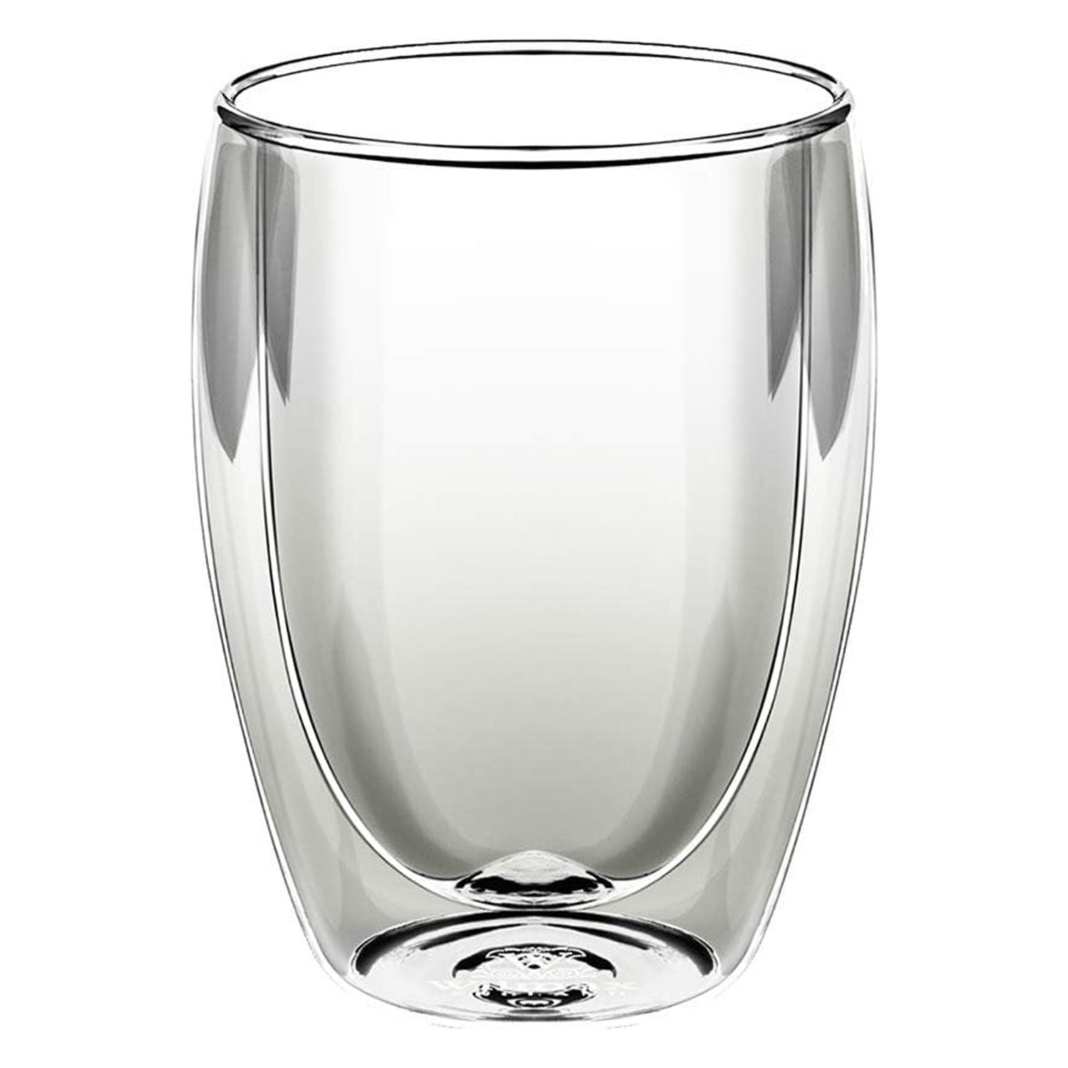 Set of 6 Clear Borosilicate Double-Walled Glasses, 6.8 oz
