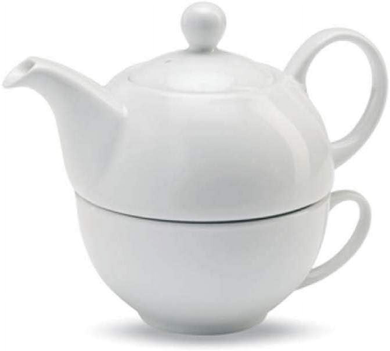 MALACASA Porcelain Tea for One Set Teapot 11 Ounce Tea Set 1 Piece Teacup  and Saucer SWEET.TIME-010 - The Home Depot