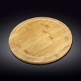 thumbnail image 1 of Wilmax Round-with-Groove Bamboo Serving Board 12 Inch Diameter, 3 Pieces, 1 of 1