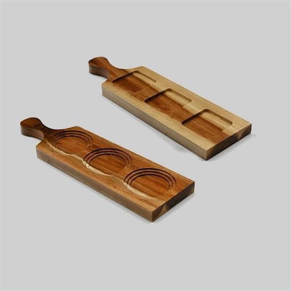 Wilmax ZG-660603 14 in. Long Acacia 3 Hole Doublesided Flight Board