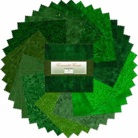 Wilmington Prints 5 Inch Squares Emerald Forest 42 pcs