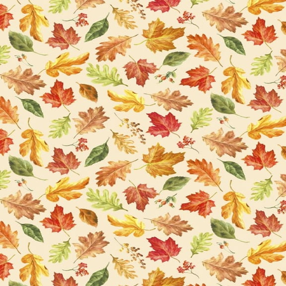 Wilmington Prints Harvest Gold Leaves Allover