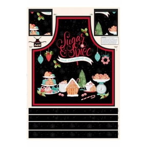 Wilmington Prints Peppermint Parlor 100% Cotton Holiday Panel Apron
