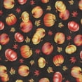 thumbnail image 1 of 44 x 36 Wilmington Prints Tossed Pumpkins on Black Thanksgiving 100% Cotton Fabric, 1 of 3