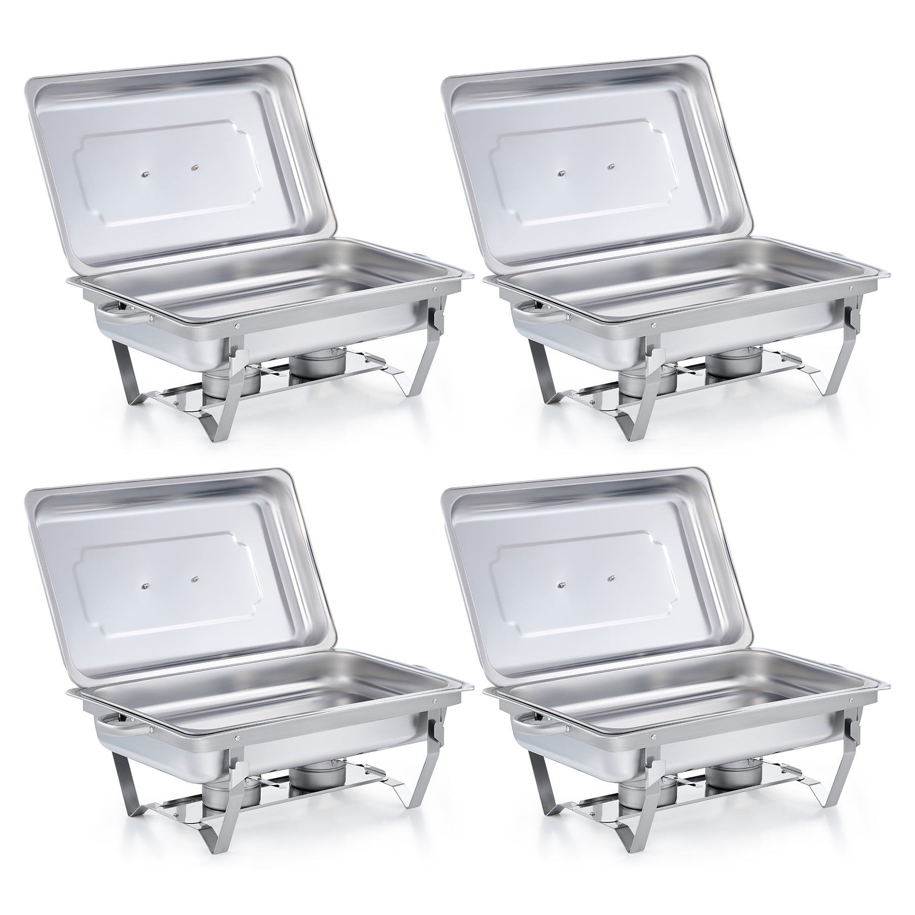 Wilprep 4 Pack Chafing Dish Buffet Set 9.5 qt Catering Food Warmers