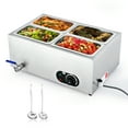 thumbnail image 1 of Wilprep 4 Pan Commercial Food Warmer for Parties Hotels Restaurants 1/4 Buffet Server and Warmer, 1 of 12