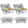 thumbnail image 1 of Wilprep Chafing Dish Buffet Set 4 Pack 8qt Stainless Steel Food Warmers 1/2 Food Pans, 1 of 9