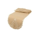 thumbnail image 1 of Wilshire Embroidered Cutwork Table Runner, 16 by 36-Inch, Beige 16''x54'', 1 of 5