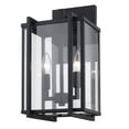 thumbnail image 1 of Wilshire&nbsp; Modern Black Wall Sconce - Outdoor with Clear Shade, 1 of 4