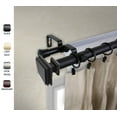 thumbnail image 1 of Wilson 1" dia. Double Curtain Rod 160-240 inches - Black, 1 of 1