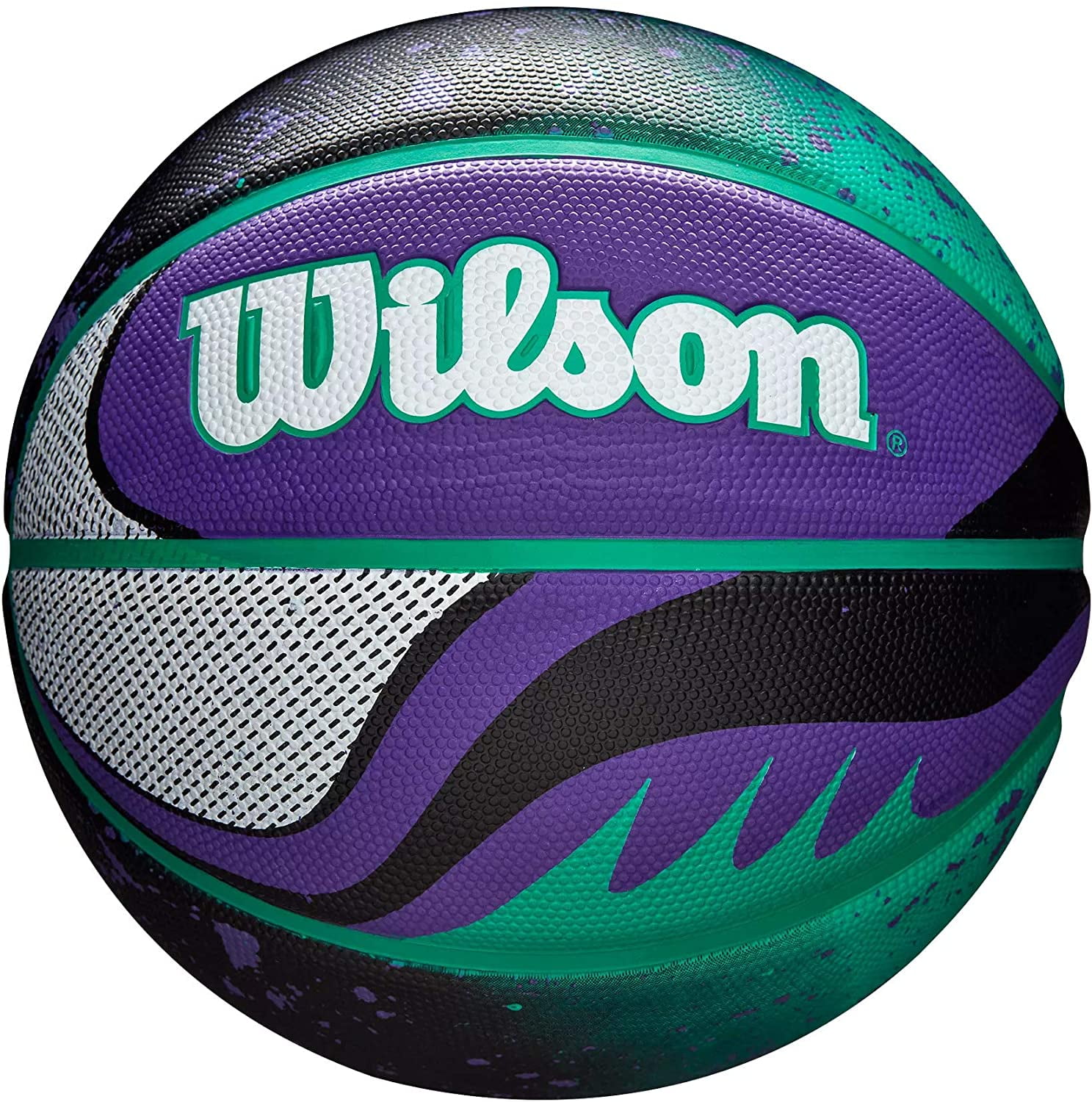 Wilson 21 Series Superior Grip Basketball, Purple/Green, Size 275