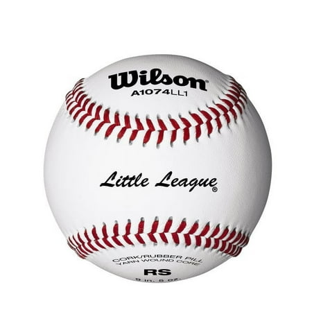 Wilson A1074 League Series Little League Baseballs- White, 1 Dozen Balls