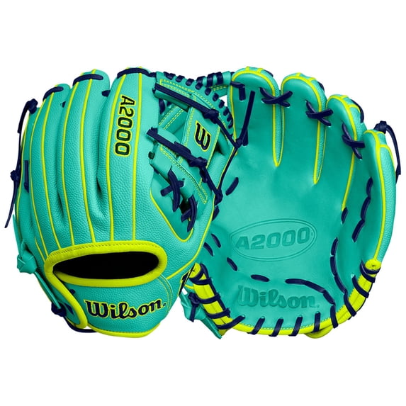 Wilson A2000 Pedroia DP15SS 11.5" Baseball Glove Green/Yellow 11.5