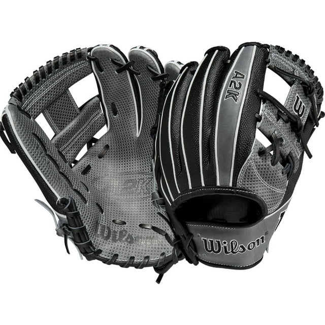 Wilson A2k Superskin Sc1787ss 11.75" Baseball Glove (Wbw1008921175) H Web Grey/Black 11.75 Right Hand