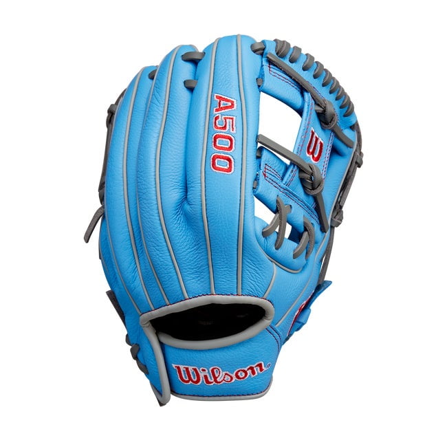 Wilson 2026 A500 11" Utility Youth Baseball Glove - Blue/Grey/Red, Right Hand Throw