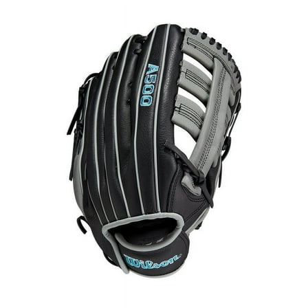 Wilson Youth A500 12.5" Baseball Glove (WBW100159125) Black/Grey 12.5