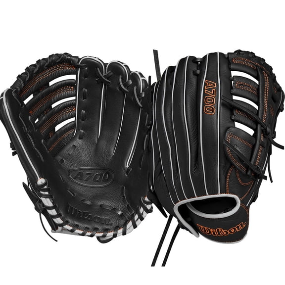 Wilson A700 12.5" Baseball Glove (WBW100129125) Black 12.5