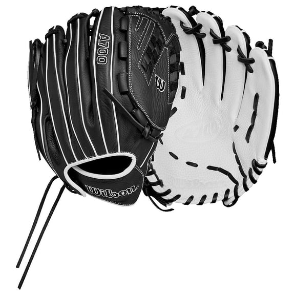 Wilson A700 12.5" Fastpitch Glove Black/White 12.5