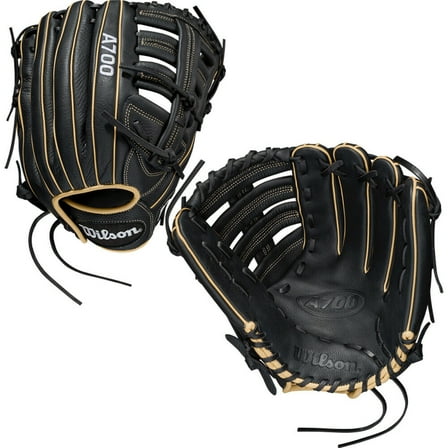 Wilson A700 12.5 In., Outfield Baseball Glove and Mitts, Right-hand Throw