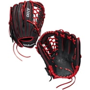 Gant De Baseball Wilson A200 EZ Catch - Bleu Roi/Rouge, Taille 10 Pouces Pour Adolescents