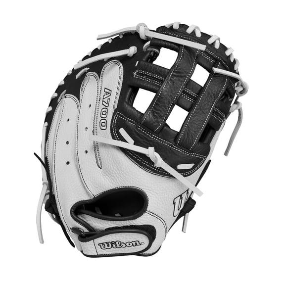 Wilson A700 Fastpitch Catcher's Mitt- 33", White/Black, Right-Hand Throw