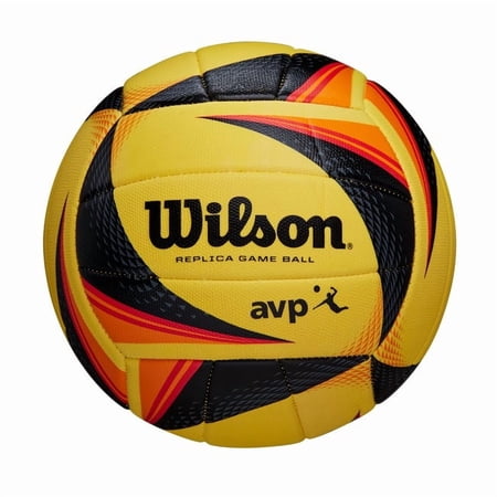 Wilson AVP OPTX Replica Volleyball - Yellow/Black, Official Size