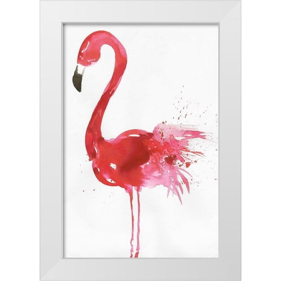 Wilson, Aimee 11x14 White Modern Wood Framed Museum Art Print Titled - Flamingo Portrait I