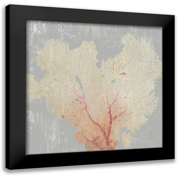 Wilson, Aimee 12x12 Black Modern Framed Museum Art Print Titled - Blush Coral I