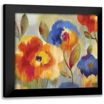 Wilson, Aimee 12x12 Black Modern Framed Museum Art Print Titled - Ikat Florals II