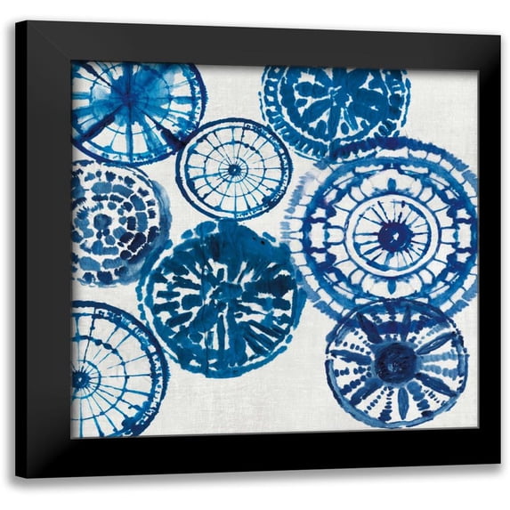 Wilson, Aimee 12x12 Black Modern Framed Museum Art Print Titled - Shibori Rings I