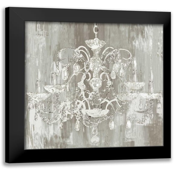 Wilson, Aimee 12x12 Black Modern Framed Museum Art Print Titled - Silver Chandelier