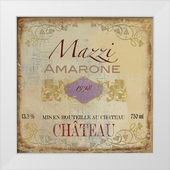 Wilson, Aimee 12x12 White Modern Wood Framed Museum Art Print Titled - Vino III - Mini